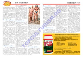 26  CULTURISM                                                                                                                                           CULTURISM  27
                                       men]ine n program [i dup` 21                                                                                         supraantrenament, chiar dac`            pare c` nt`re[te cartilajele
                                       de ani, n acest scop.                                                    Ocoleanu Marius                             este vorba de serii cu repet`ri         celui care l consum`.
rora li se face reclam` n revista        R: Mu[chiul croitor este                                                  R: Grupele deficitare trebuie            multe, pe care vre]i s` le face]i          R: Semigenuflexiunile permit
noastr` nu au efecte negative          solicitat destul de mult n timpul                                        lucrate primele n antrenament              pentru m`rirea rezisten]ei. Mai         folosirea unor greut`]i mai mari
nici n timpul folosirii lor, nici     genuflexiunilor ad~nci, cu bara                                           [i numai cu exerci]ii de baz`.              repede v-a[ sugera s` face]i un         [i, n general, n culturism,
dac` ntrerupe]i folosirea lor,        pe ceaf`. Dac` vre]i un                                                      În mod normal, cei care se               antrenament cu greut`]i mari [i         greut`]i mai mari nseamn`
chiar dac` face]i antrena-             exerci]iu special care s`-l                                               antreneaz` de mai pu]in de 4-5              apoi unul numai cu greut`]i             mu[chi mai mari n final.




                                                                                                                                        O
mente sau nu.                          izoleze, pute]i t~r un disc pe jos                                       ani progreseaz` mai repede                  mici, prin rota]ie.                        R: Încep`torii nu ar trebui s`
   R: Nu am cum s` apreciez            mping~ndu-l cu interiorul labei                                          lucr~nd de 2 ori pe s`pt`m~n`                  R: Calciul este mineralul cel        foloseasc` superseturi, triseturi,




                                                                                                                                      .R
c~te kg ve]i cre[te n greutate        piciorului ca [i cum a]i con-                                             fiecare grup` muscular`, dar                mai important pentru sistemul           serii gigant. Acestea sunt dou`,
lunar dac` v` apuca]i serios           duce o minge de fotbal sau s`                                             este bine s` experimenta]i r`rind           osos [i ligamente. Dac` nu              trei, respectiv mai multe serii
de antrenamente. Recordul              trage]i cu piciorul cablul unui                                           nr. de antrenamente pentru                  consuma]i suficiente lactate,           efectuate f`r` pauz` ntre ele.
cititorilor no[tri (din spusele lor)   scripete aflat aproape de                                                 grupele deficitare, poate astfel            pute]i cump`ra suplimente                  R: Exerci]iile de culturism nu




                                                                                                                           M
este de 7 kg ntr-o lun`.              nivelul solului din st~nd cu                                              se vor accelera progresele.                 care con]in calciu.                     folosesc ca substrat energetic
                                       spatele la acesta.                                                           R: Pentru a putea s`-]i reco-               R: Celulita este gr`sime             gr`simea ci carbohidra]ii. Mai
Florin - Breaza, Suceava                                                                                         mand un supliment sau com-                  a[ezat` ntr-o anumit` stratifi-        mult, gr`simea nu este consu-
   R: çn cazul t`u este de             Liviu Mihai - Craiova                                                     bina]ii de diferite suplimente [i vi-       care cu aspect neuniform, la            mat` din zona mu[chilor soli-




                                                                                                                 IS
preferat s` consumi produse               R: Da, exprimarea este am-                                             tamine, ar trebui s` [tiu c~]i bani         fel ca aspectul unei coji de            cita]i ci de pe tot corpul n
care con]in cantit`]i mari de          bigu`, corect ar fi fost s` se         R a r e [ ß u t e u a d m i ra t   po]i investi lunar, ce obiective ai,        portocal`. În general, doar la          procente egale. Deci, exer-
                                                                              p e l i t o ra l
carbohidra]i: “Creatin Rapid           recomande 2-3 por]ii a c~te                                               ce tip somatic e[ti, cam c~t`               femei gr`simea poate avea               ci]iile pentru oblicii abdominali




                                                                                                          R
Mass”, “Mass Forte Creatin-R”,         50-100g fiecare.                      proteine). Chiar [i la 72 de ore    protein` ]i asiguri zilnic din: lapte,     acest aspect, fiind foarte rar          nu vor diminua stratul de
“Nutrifort-R”.                            R: Dac` antrenamentele             dup` antrenament, sinteza           carne, ou`.                                 nt`lnit` la b`rba]i.                   gr`sime local. Alergarea da,
   R: Dac` faci flexii cu priz`        sunt grele [i sunt f`cute cu          proteinelor specifice era cres-                                                    Cremele anticelulit` nu pot fi       pentru c` e o activiate aero-




                                                                                                         U
invers`, cu bara, pentru               inten]ia de a cre[te n mas`          cut` cu 10% peste nivelul           Dragot` Ionic`- Tg. Jiu                     folosite de b`rba]i pentru a            bic` . Dac` n total nu dep`[i]i
antebra]e, nu este cazul s`            muscular`, trebuie s` consu-          obi[nuit.                             R: Ad`ugarea de seturi noi                sc`pa de stratul de gr`sime             40-60 minute de alergare pe
reduci nr. de serii efectuate          ma]i 2g/kilocorp pe zi, chiar            Deci, trebuie s` consuma]i       unui program care merge bine                pentru c` nu reduc acest strat.         s`pt`m~n`, nu cred c` acest




                                                                                         LT
pentru bicep[i. n schimb, dac`        dac` antrena]i doar partea            mai mult` protein` dec~t un         nu mi se pare o idee bun`,                     R: Cartilajul de rechin este         efort va stopa cre[terea n
faci ridic`ri cu gantere n fa]`,      superioar` a corpului.                sedentar timp de 3-4 zile dup`      deoarece se poate ajunge la                 pus n suplimente pentru c` se          mas` muscular`. 
trebuie s` reduci nr. de serii de         R: Drojdia de bere este            ultimul antrenament. Acest
mpins pentru umeri, dar nu [i pe      bogat` n proteine, ns` nu           lucru explic` de ce suplimen-
cele de flutur`ri laterale.            pute]i consuma dec~t cantit`]i        tele proteice trebuie luate [i n
                                                                               U                                                                       Solu]ia ideal` pentru cei care vor s` câ[tige mas`
   R: Din cele 3 programe pe           foarte mici (nesemnificative)         zilele de pauz`.                                                        muscular` datorit` formulei cu dou` surse de protein`:
care mi le-ai trimis, eu ]i-l          pentru c` v` deranjeaz` la               R: Creatina nu este acela[i                                                  una cu absorb]ie rapid` (40% din total protein`)
recomand pe cel cu nr. 1 cu            stomac. Br~nza de vac` are n         lucru cu “Mega Mass”-ul, a[a
                                                                       C
                                                                                                                                                             cealalt` cu absorb]ie lent` (60% din total protein`)
urm`toarele modific`ri: la             jur de 17% proteine (n func]ie       c` ele pot fi folosite mpreun`                                         Se asigur` astfel un flux continuu de aminoacizi în sânge timp de 4-6 ore
pectorali elimin` ultimul exer-        de fabricant).                        cu rezultate foarte bune.                                               Dac` dori]i rezultate spectaculoase:
                                                                P

ci]iu, la tricep[i nlocuie[te ulti-      R: Suplimentele sunt utile nc`       R: Îmi men]in p`rerea c` 2
mul exerci]iu cu unul de baz`,         din prima lun` de antre-              linguri]e pe zi de creatin` este                                                 PENTRU CREßTEREA ÎN                PENTRU SCåDEREA ÎN
                                                                                                                                                               GREUTATE                            GREUTATE
de exemplu mpins din culcat           nament. çn fond, ncep`torii          dozarea optim`, iar perioada
                                                       O


                                                                                                                                                               trei por]ii pe zi înainte cu        dou` por]ii pe zi care s`
cu priz` ngust`.                      nregistreaz` cele mai rapide         de nc`rcare nu este neap`rat                                                     dou` ore de cele trei mese          înlocuiasc` dou` dintre cele
                                       cre[teri, deci nevoia de pro-         necesar`.                                                                         principale ale zilei                trei mese principale ale zilei
B. Cristian - Satu Mare                teine a corpului este foarte
                                                T



  R: Pull-over-ul cu gantera           mare.                                 Paul Ben]a - jud. Cluj                                                  O por]ie se ob]ine amestec~nd o m`sur` de “IDEAL PROTEIN”
poate m`ri cutia toracic`                 R: Cercet`torii au stabilit c`,       R: V` sugerez s` scoate]i din                                        cu o can` de lapte (sau cu ap`, dac` vre]i s` sl`bi]i).
dac` procesul de cre[tere              dup` un antrenament greu,             program: flutur`rile cu gantere                                         O cutie con]ine 35 de por]ii.
osoas` nu este ncheiat. Deci          sinteza proteinelor n organism       pentru piept, ramatul prin fa]`                                                                     NU ARE EFECTE NEGATIVE
maxim p~n` la 21-22 ani.               este mult crescut` (este evi-         pentru trapez, iar la umeri [i                                                Comenzile se fac în scris pe adresa O.P.57, C.P.1, Bucure[ti, sau la
  Acest exerci]iu este foarte          dent c` pentru ca organismul          bra]e s` inversa]i ordinea exer-
                                                                                                                                                     telefoanele redac]iei. Ve]i pl`ti produsul doar în momentul ridic`rii de
bun [i pentru dezvoltarea              s` sintetizeze proteine specifice     ci]iilor pentru a ncepe cu cele
intercostalilor, deci l pute]i        trebuie s` l aliment`m cu            de baz`.                                                                la po[t` cu suma de 149.000, ce include [i taxele po[tale.
 