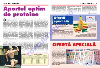 14  CULTURISM                                                                                                                                                                                    CULTURISM  15
                                                                                                                         teine cu un efort fizic pe m`sur`.     ai probleme în timp, cu ficatul sau    c`, în condi]iile în care se lu-



Aportul optim
                                                                                                                         Cu alte cuvinte, dac` începi [i        rinichii.                              creaz` corespunz`tor, deci aceste
                                                                                                                         consumi concentrate proteice ca           Îmi permit s` citez din cartea d-   proteine snt consumate, nu apar
                                                                                                                         un culturist, dar nu te antrenezi      lui prof. Dr. Ioan Dr`gan, „Medici-    disfunc]ii hepatorenale nici pe
                                                                                                                         dect din cnd în cnd sau te duci     na sportiv`“, un paragraf edificator   timpul studiului [i nici la distan]`
                                                                                                                         la sal` [i doar te faci c` lucrezi,    pentru aceast` problem`: „Studiile     (în urm`torii 10 ani).“



de proteine
                                                                                                                         atunci este destul de probabil s`      noastre, de peste 15 ani, au ar`tat                  dr. ßerban Damian




                                                                                                                                               O
                                                                                                                              Ofert`




                                                                                                                                             .R
O
                                                                                                                                                                                                                        NOU
       rganiza]ia Mondial` a S`-        constatat c` mul]i dintre cei care          Nu cred c` mai este nevoie s`                                                                                                  Acu m cu ar o me


                                                                                                                              special`
       n`t`]ii a stabilit aportul mi-   îmi scriu pe pagina de consultan]`       v` amintesc sursele alimentare                                                                                                  de po r toca le , l`m ie
       nim de proteine necesar          nu [tiu acest lucru, a[ vrea s` v`       cele mai valoroase în proteine,                                                                                                     [i t utt i fru tti




                                                                                                                                   M
supravie]uirii la aproximativ 0,6       atrag aten]ia c` aceste cifre nu se      adic` laptele (proteina din zer [i
grame pentru fiecare kilogram de        refer` doar la proteinele din supli-     caseina) [i lactatele, ou`le, car-                                                                                                   trei arome, dar,
                                                                                                                                                                                                                     la cerere, pute]i
greutate corporal` (kgc). Sportivii,    mentele nutritive, ci la întreg apor-    nea, pe[tele, soia, orezul, fasolea.     10 p lic ur i d e iso to ni c- R la p re ]ul                                                primi toate plicu-




                                                                                                                         IS
în special cei care se antreneaz`       tul pentru o zi, adic` alimente [i          Dezvoltarea spectaculoas` a
puternic, cum snt culturi[tii, au      suplimente. Concentra]ia de pro-         industriei suplimentelor nutritive a
                                                                                                                                 de n u mai 90 .0 00 l ei.                                                             rile cu o singur`
nevoie de un aport proteic mai          teine dintr-un aliment o g`si]i în       schimbat optica asupra alimen-            Aceas t` of ert` cuprinde                                                                  arom`.
mare dect aportul optim reco-          tabele speciale, unde este rapor-        ta]iei în culturism. Constat c` mul]i                                                                                                         Comenzile
                                                                                                                           [i un rec ipient de 1 lit ru c are s e poat e f olosi
mandat oamenilor care nu fac            tat` la 100 g de produs. De ase-         dintre cei care abia au trecut de 2-                                                                                                      pentru aceast`




                                                                                                              R
                                                                                                                           la prepararea produs ului .                                                                 ofert` se pot face
sport, pe de-o parte, fiindc` vrnd-    menea, v` atrag aten]ia c` supli-        3 ori pragul unei s`li snt mai inte-         Recipientul are un dop construit special
nevrnd o frac]iune din proteinele      mentele nutritive au diverse con-        resa]i ce supliment s` foloseasc`,                                                                                                     la telefoanele re-
                                                                                                                           pentru sportivi, nefiind nevoie s` fie scos
                                                                                                                                                                                                                  dac]iei. Bucure[tenii




                                                                                                             U
organismului snt degradate în          centra]ii de proteine, lucru la care     dect s` afle cum trebuie s` lucre-       pentru a se consuma lichidul din el. Acest
timpul efortului fizic, [i pe de alt`   trebuie s` fi]i aten]i cnd calcula]i.   ze corect sau ce s` m`nnce. Su-          recipient poate fi folosit [i pentru prepararea                       pot beneficia de ofert` la magazinele
parte, fiindc` suportul dezvolt`rii        În tabelul urm`tor, se g`sesc         plimentele nutritive au rolul lor         pudrelor proteice, putnd ]ine loc de shaker.              de prezentare „Club Redis“, str. Mihai Eminescu
masei musculare este reprezentat        valorile minime ale aportului (dac`      foarte important în culturism, to-                                                                  114-116 [i „Viva Fitness“ (cart. Regie, Disco R2).




                                                                                             LT
                                                                                                                           Oferta standard cuprinde plicuri cu toate cele
de proteine.                            v` afla]i în aceast` zon`, nu ave]i      tu[i nu trebuie uitat c` „formula“
   Chiar dac` unora dintre voi li se    nici o [ans` s` cre[te]i în mas`         dezvolt`rii masei musculare r`-
vor p`rea banale aceste no]iuni,        muscular`), valorile optime – re-        mne triada: antrenament cu
m-am gndit s` v` ofer un instru-       comandate celor care fac cultu-          greut`]i + alimenta]ie + odihn`.
ment simplu pentru calcularea ne-       rism la nivel de amator (limita infe-       O alt` problem` pe care [i-o
cesarului de proteine raportat la       rioar` este mai potrivit` pentru cei
                                                                                   U
                                                                                 pun mul]i dintre cei care inten]io-
greutatea corporal`. Deoarece am        care fac culturism pentru între]i-
                                               nere, iar limita superioar`
                                                                                 neaz` s` foloseasc` suplimente,
                                                                                 mai ales concentrate proteice,
                                                                                                                           OFERT~ SPECIAL~
                                                                          C
                                               pentru cei care doresc s`         este eventualitatea efectelor se-
                                               î[i dezvolte masa muscu-          cundare. Ra]iile hiperproteice,
                                               lar`) [i valorile recomanda-      cum snt cele folosite de culturi[ti,       |n s`pt`mnalul „TopSport“,
                                                                   P

                                               te culturi[tilor de perfor-       pot într-adev`r provoca tulbur`ri       s-a publicat n serial, timp de 11
                                               man]` (sau celor care [i-au       func]ionale hepatorenale, îns` nu-      numere, n perioada 5 februarie
                                               propus s` arate ca un cultu-      mai la persoanele care nu asocia-
                                                           O


                                                                                                                         16 aprilie, suplimentul 100
                                               rist de performan]`).             z` acest consum ridicat de pro-         exerci]ii de culturism. |n fiecare
                                                Gr eu tate a                     Ap or tul d e p ro te in e              num`r, au fost publicate exerci]ii
                                                 T



                                                                       Minim             Optim              Culturi[ti   din fiecare grup` muscular`, iar
                                                                     0,7 g/kgc     1,1 – 2,2 g/kgc > 2,8 g/kgc           n ultimul num`r, dedicat acestui
                                                  55 kg                41 g            60-120 g              156 g       serial, pute]i g`si indica]ii [i
                                                  65 kg                50 g            70-140 g              185 g       programe de antrenament.
                                                  75 kg                55 g            80-160 g              210 g           Toate cele 11 ziare
                                                  85 kg                62 g            90-180 g              235 g
                                                                                                                         „TopSport“ pot fi comandate
                                                                                                                         la telefoanele [i pe adresa re-
                                                  95 kg                70 g           100-200 g              260 g
                                                                                                                         dac]iei. Plata se face la primirea
                             A l e x a nd r u     105 kg               75 g           110-220 g              286 g
                                                                                                                         coletului – 5 0. 000 lei
                             C o st a c h e
 