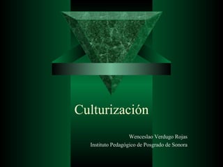 Culturización Wenceslao Verdugo Rojas Instituto Pedagógico de Posgrado de Sonora 