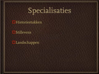 Cultuur Van De Burgerij  Schilderkunst V5