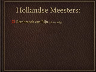 Cultuur Van De Burgerij  Schilderkunst V5