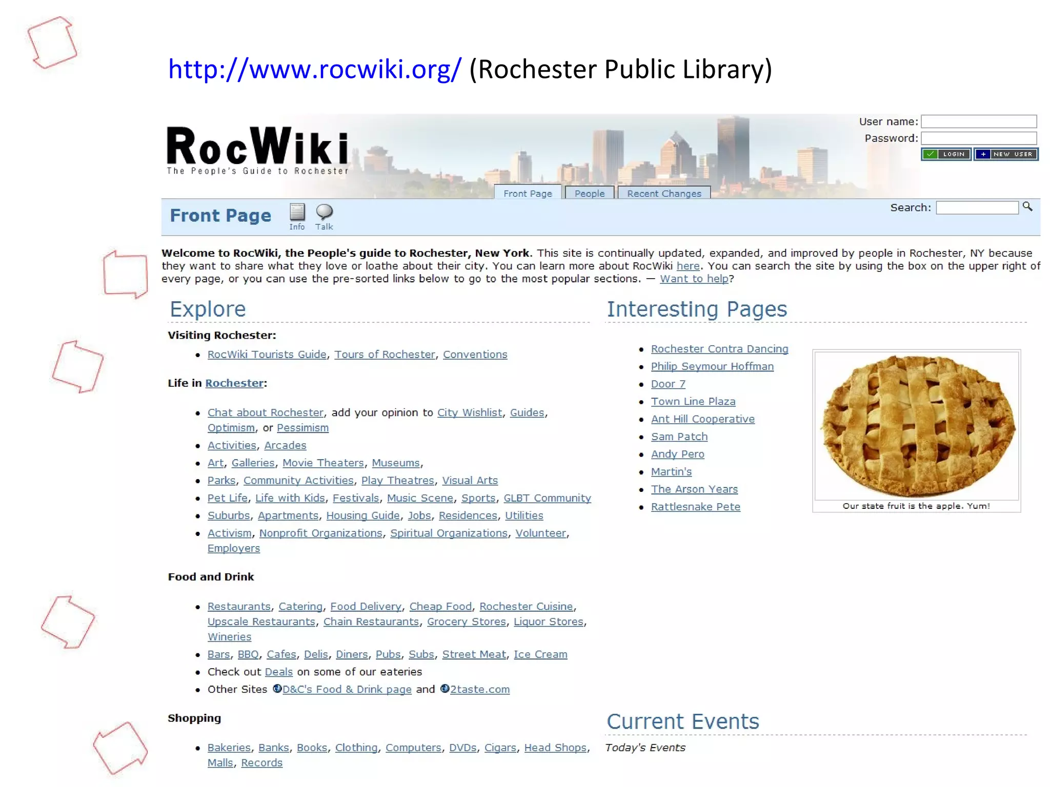http://www.rocwiki.org/  (Rochester Public Library)  