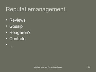 Reputatiemanagement  Reviews Gossip Reageren? Controle … 