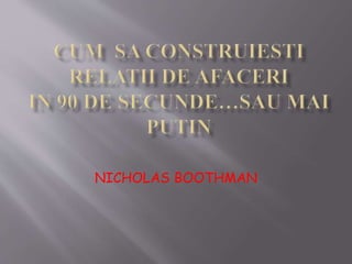 NICHOLAS BOOTHMAN
 