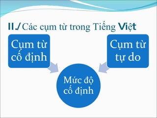 II./  Các cụm từ trong Tiếng  Việt 