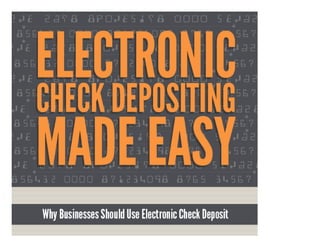 Cummins Allison - Electronic Check Depositing Made Easy