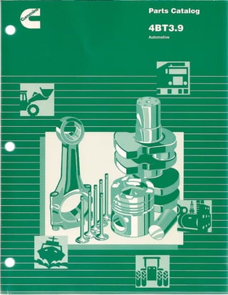 Cummins engine 4 bt3.9 automotive manual parts catalog