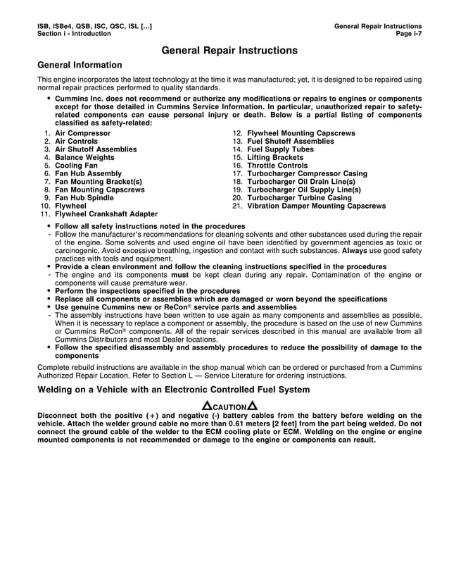 Cummins qsb4.5 engines service repair manual