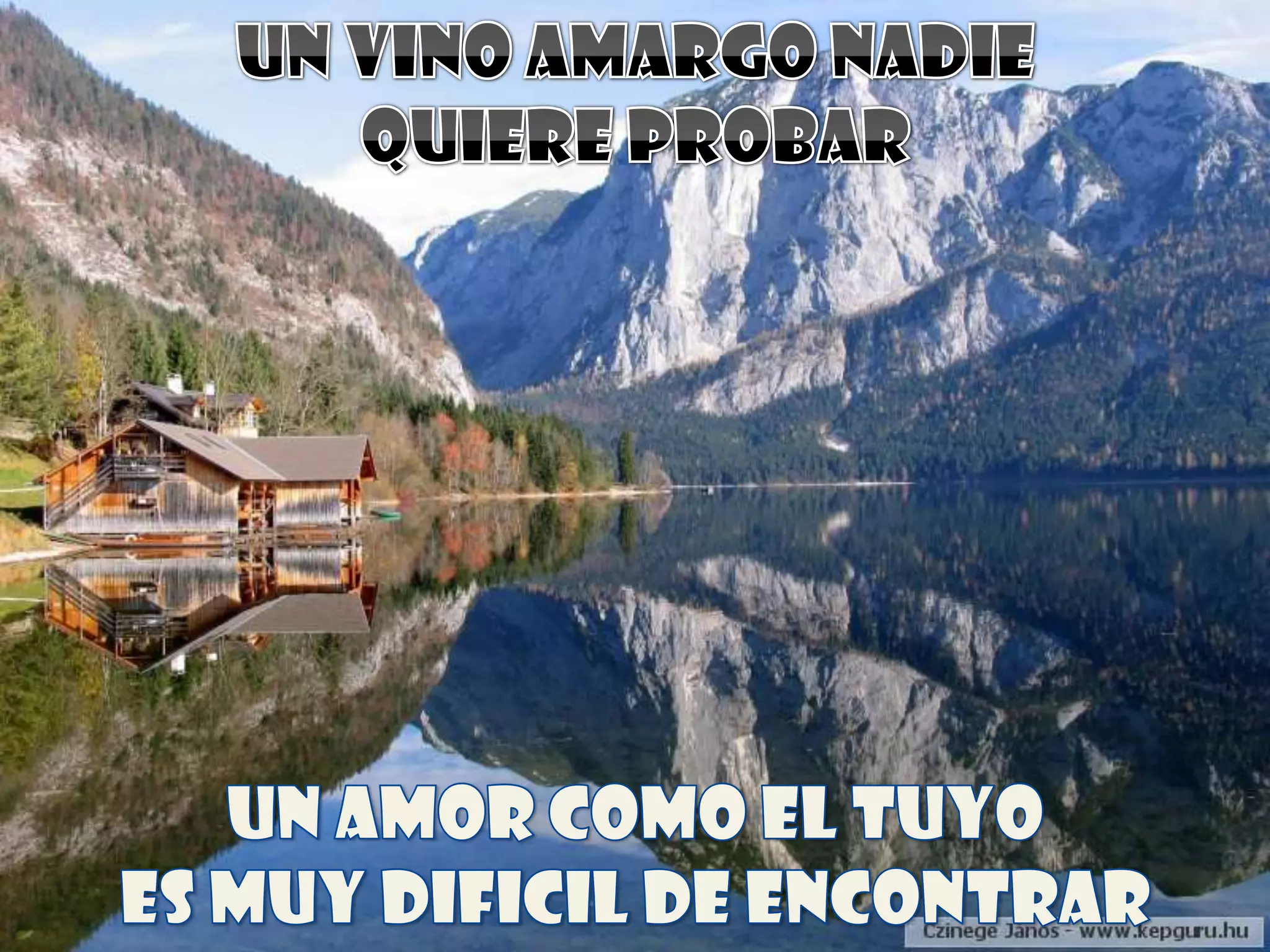 UN VINO AMARGO NADIE QUIERE PROBARUN AMOR COMO EL TUYO ES MUY DIFICIL DE ENCONTRAR