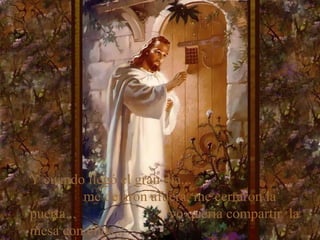 Y cuando llegó el gran día...  me dejaron afuera, me cerraron la puerta...  yo quería compartir  la mesa con ellos...  