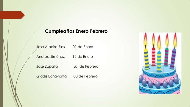 Cumpleaños Enero Febrero De 2014