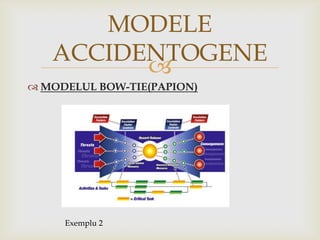 MODELE
ACCIDENTOGENE

 MODELUL BOW-TIE(PAPION)

Exemplu 2

 