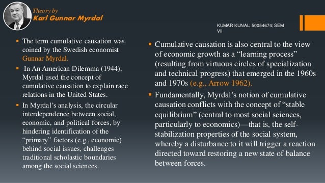 what is cumulative causation theory