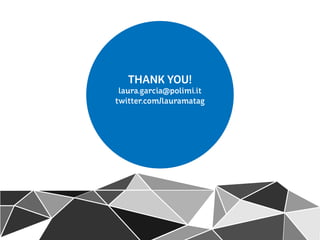 18/18
THANK YOU!
laura.garcia@polimi.it
twitter.com/lauramatag
 