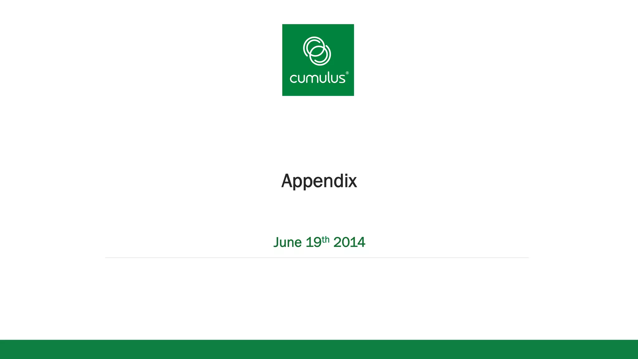 v 
Appendix 
June 19th 2014 
 