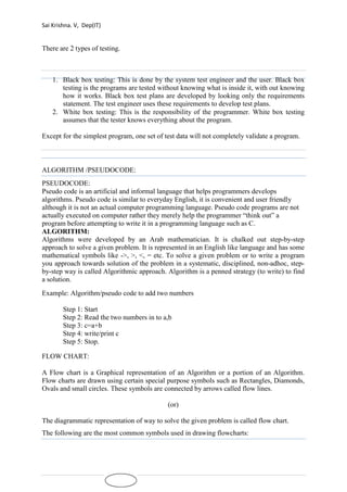 C PROGRAMING AND PC | PDF | Operating Systems | Computer Software and ...