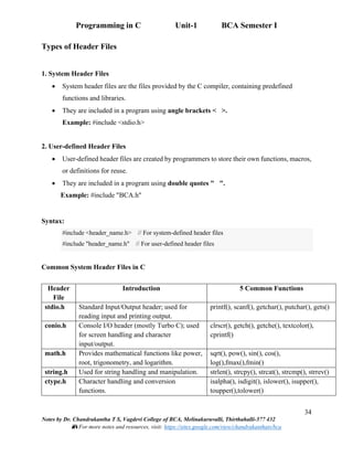 Programming in C: Unit-I Problem solving with a Computer | PDF