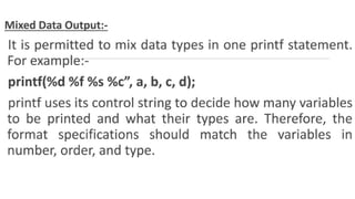 Managing input and output operations & Decision making and branching ...