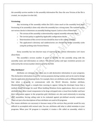 THE CLR AND THE .NET FRAMEWORK, C# | PDF