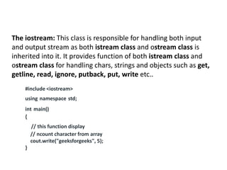 c++ Unit III - PPT.pptx