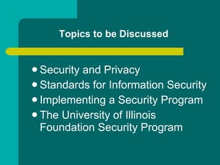 Implementing an Information Security Program | PPT