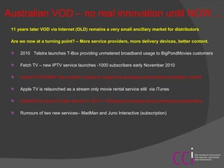 Australian VOD: Online Distribution as Disruptive Technology in the Film Industry
