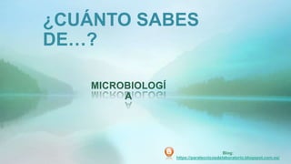¿CUÁNTO SABES
DE…?
MICROBIOLOGÍ
A
Blog:
https://paratecnicosdelaboratorio.blogspot.com.es/
 