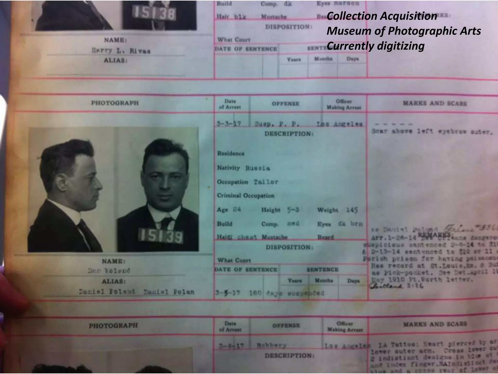 Collection Acquisition
Museum of Photographic Arts
Currently digitizing
 