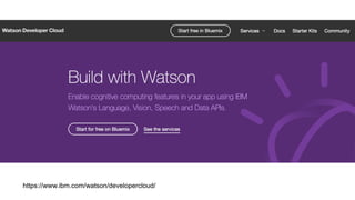 https://www.ibm.com/watson/developercloud/
 