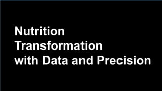 185
Nutrition
Transformation
with  Data  and  Precision
 