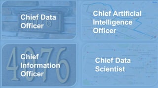 Chief  Artificial
Intelligence  
Officer
Chief  Data  
Scientist
Chief  
Information
Officer
Chief  Data
Officer
 