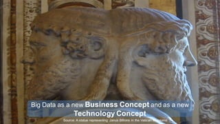 @pieroleo
Source:  A  statue  representing   Janus  Bifrons  in  the  Vatican  Museums
Big  Data  as  a  new  Business  Concept and  as  a  new  
Technology  Concept
 