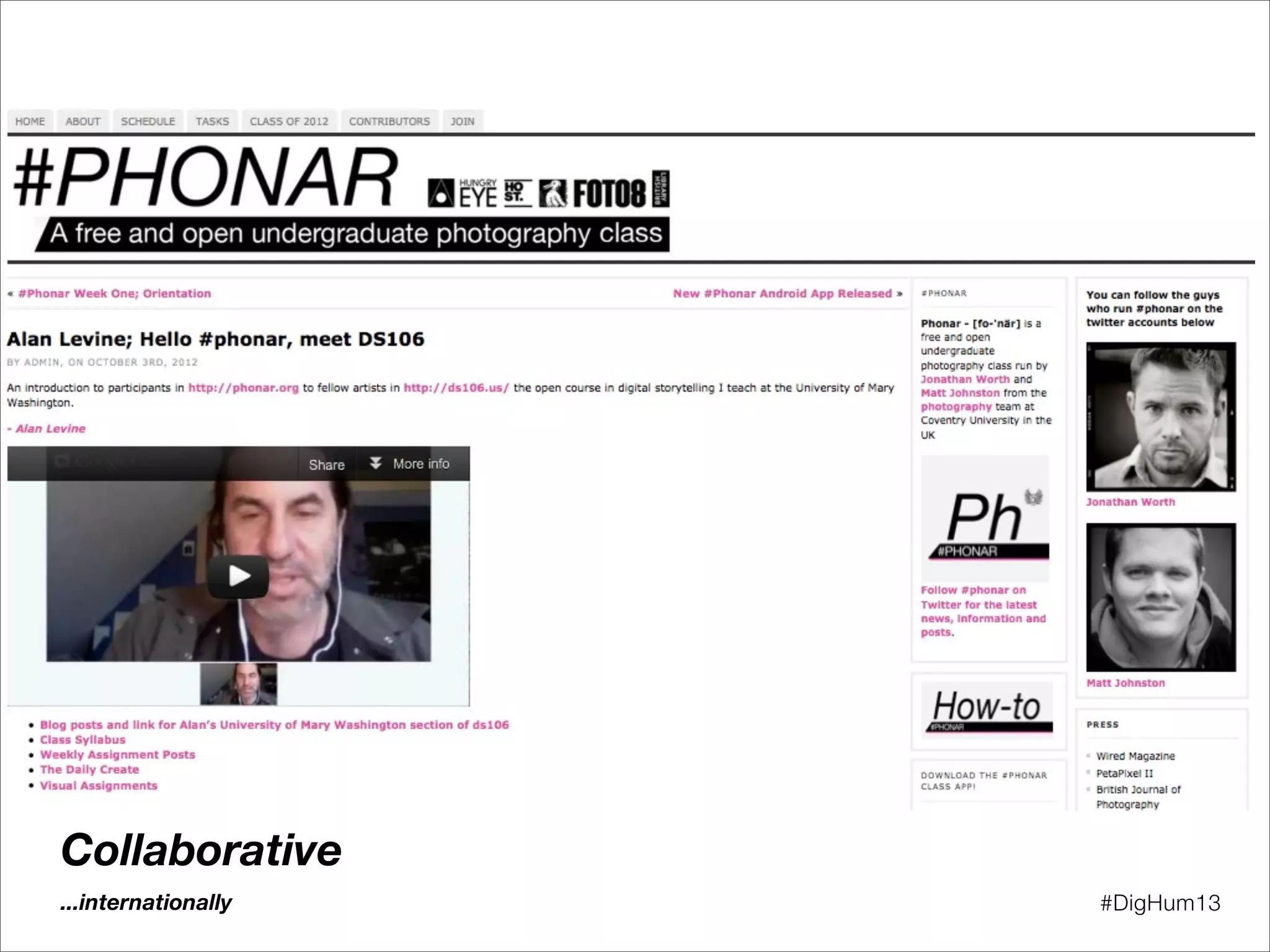 Collaborative
...internationally #DigHum13
 