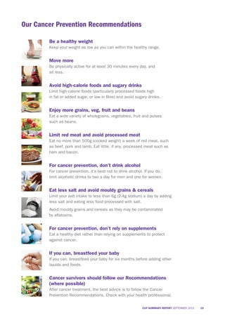 Cancer Prevention & Survival | PDF