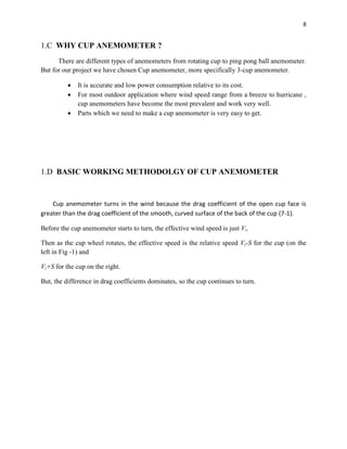 Cup Anemometer Project