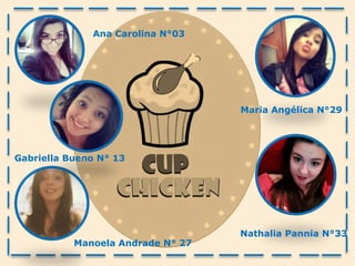 Ana Carolina N°03
Gabriella Bueno N° 13
Manoela Andrade N° 27
Maria Angélica N°29
Nathalia Pannia N°33
 