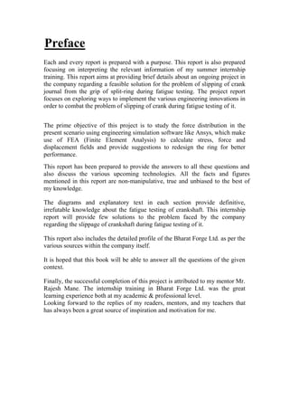 Bharat Forge Project Report | PDF