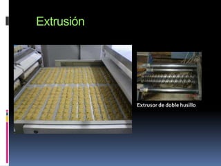 Extrusión
Extrusor de doble husillo
 