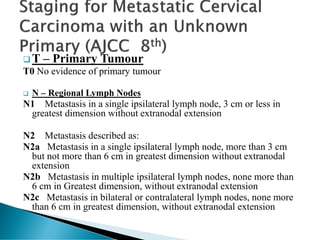 Metastatic Neck node of Unknown Primary | PDF