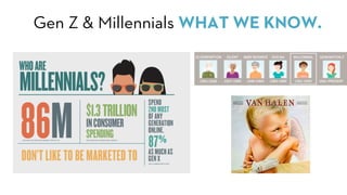 Gen Z & Millennials WHAT WE KNOW.
 