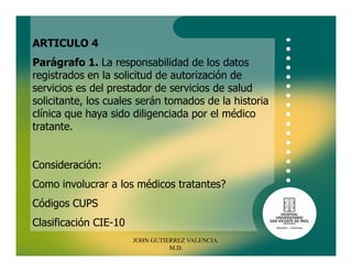 Codigo Cups Cups estructura y manuales tarifarios salud | PDF