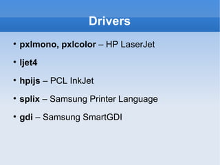 CUPS: Common UNIX Printing System