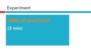 Experiment
Video of experiment
(5 min)
 