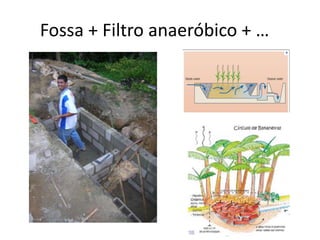 Fossa + Filtro anaeróbico + …
 