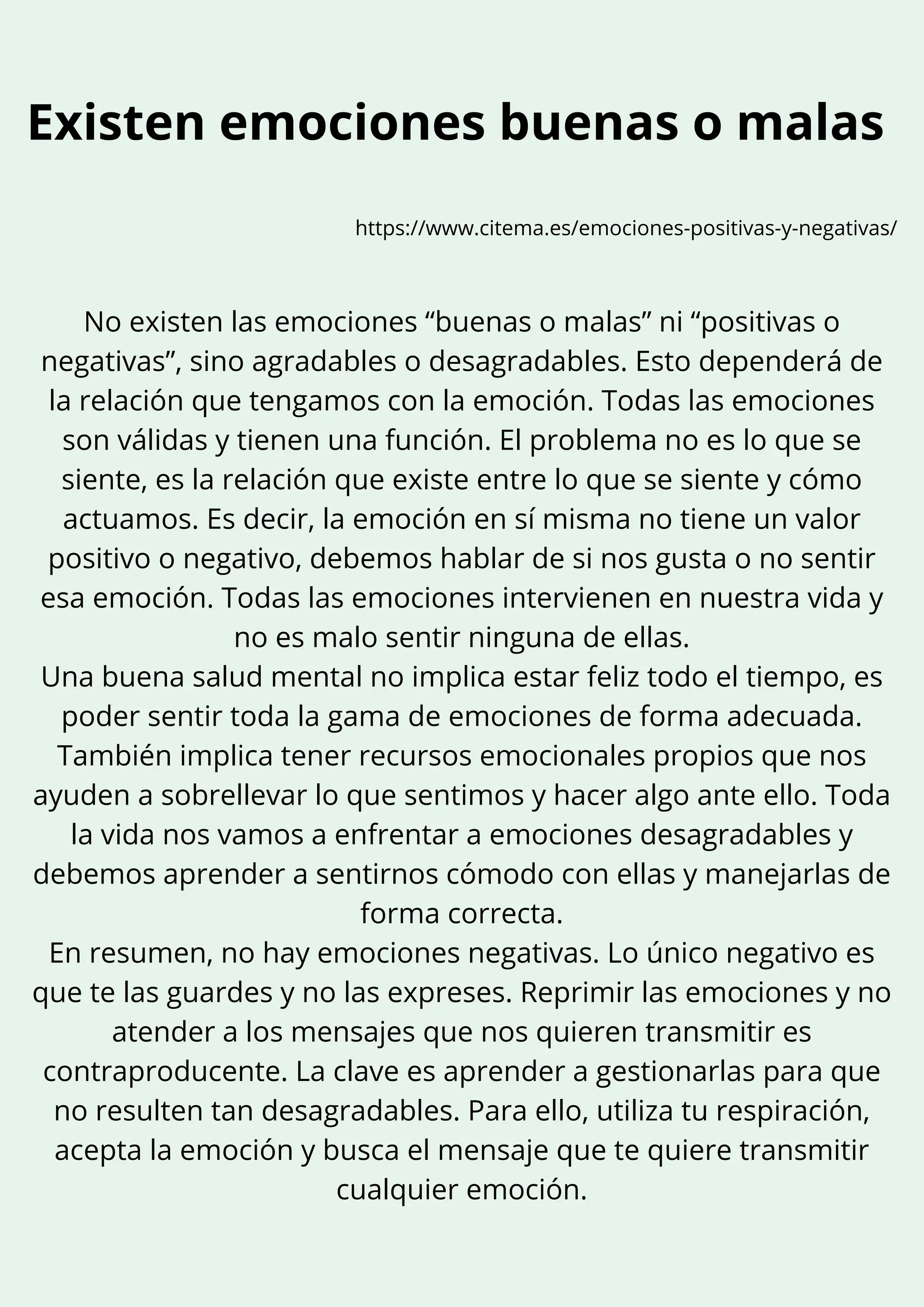 La importancia de las emociones en la vida | PDF