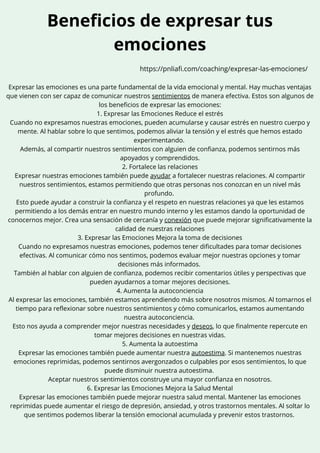 La importancia de las emociones en la vida | PDF