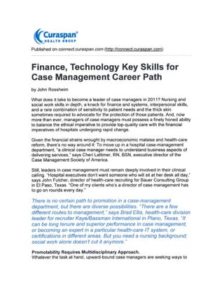 Curaspan Health: Case Management Career Path