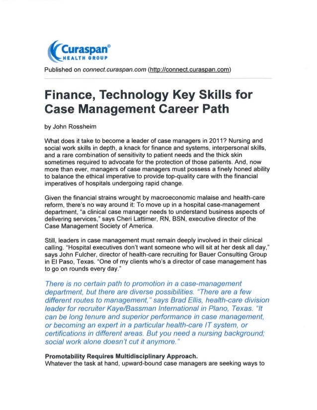 Curaspan Health Case Management Career Path
