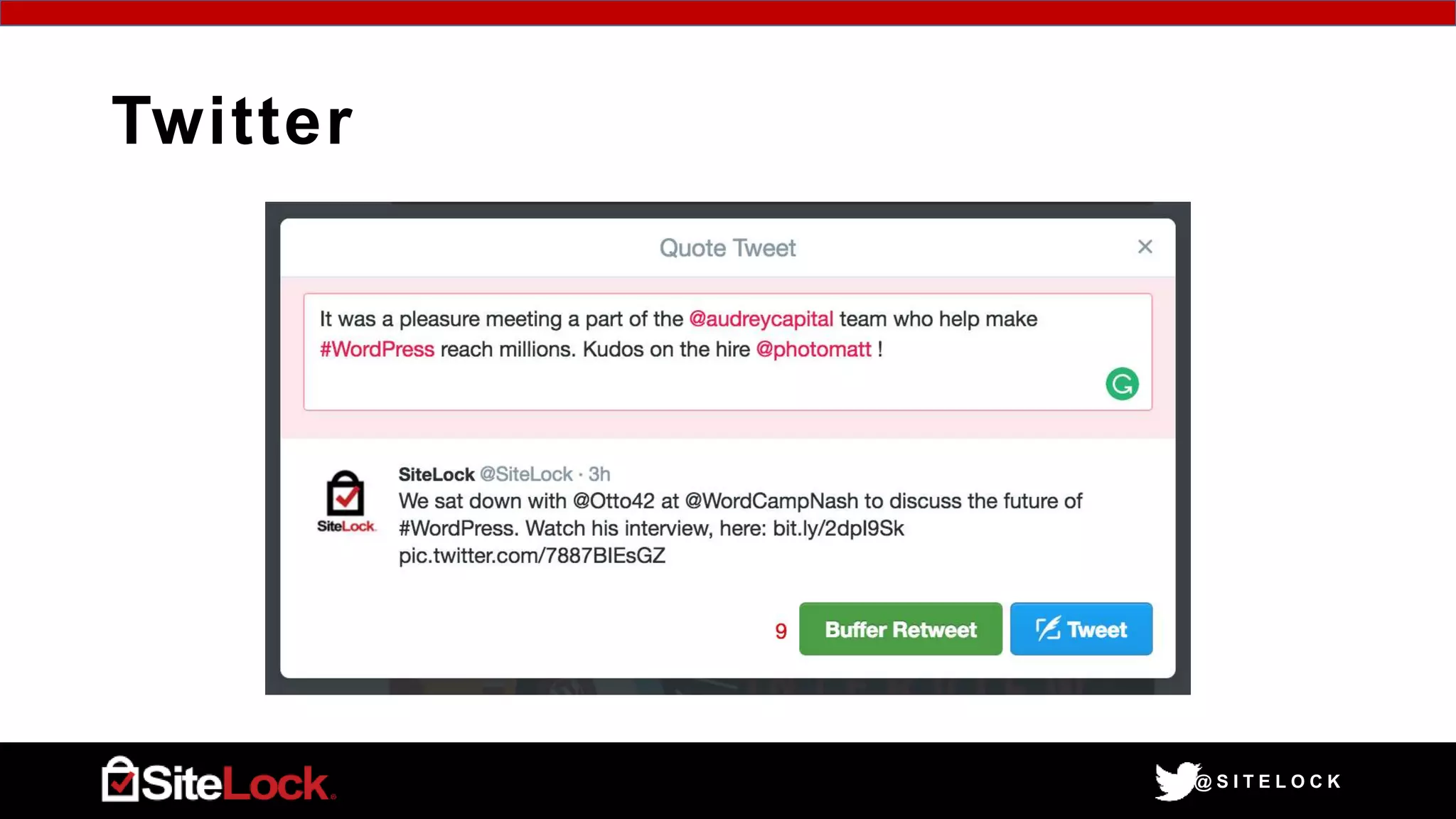 @ S I T E L O C K
Twitter
 