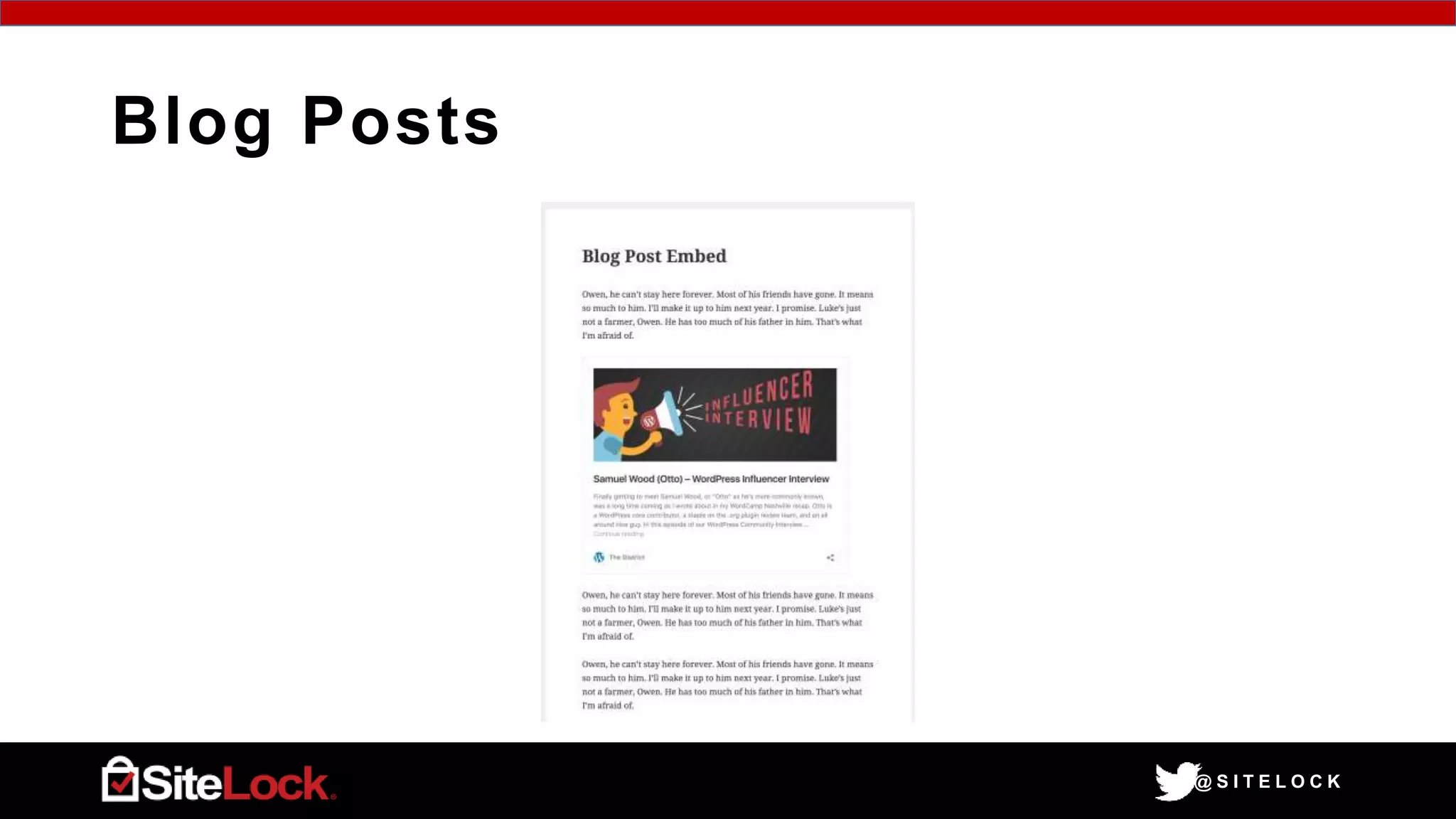 @ S I T E L O C K
Blog Posts
 